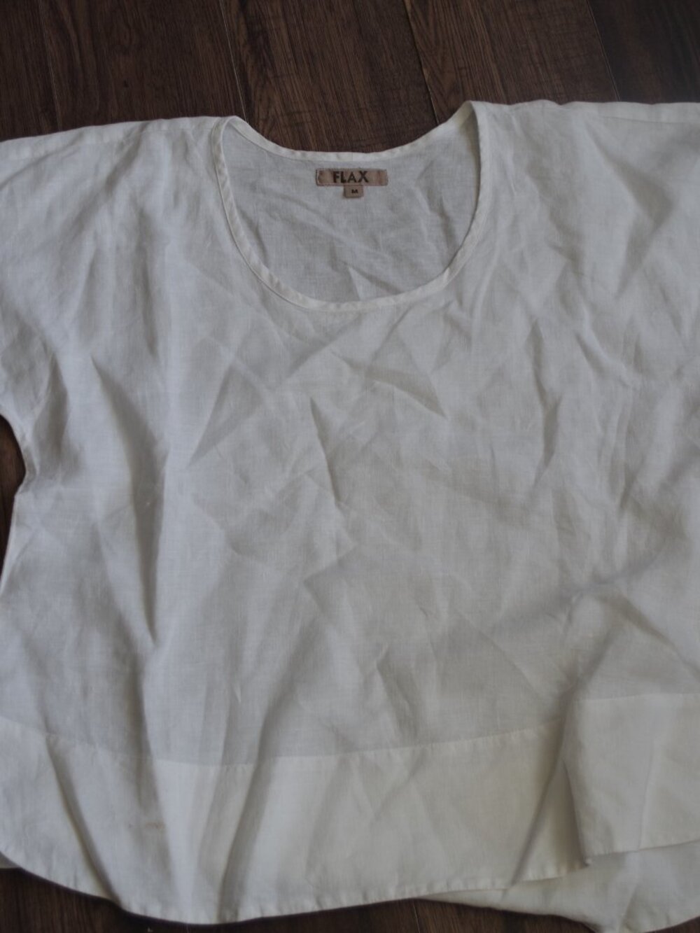 Flax Linen Ladies White Blouse By Flax